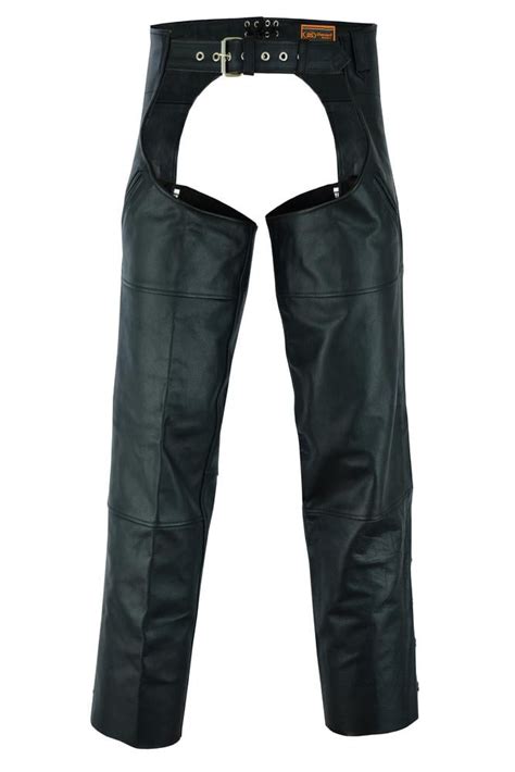 Daniel Smart Motorcycle Leather Chaps All Season Unisex .